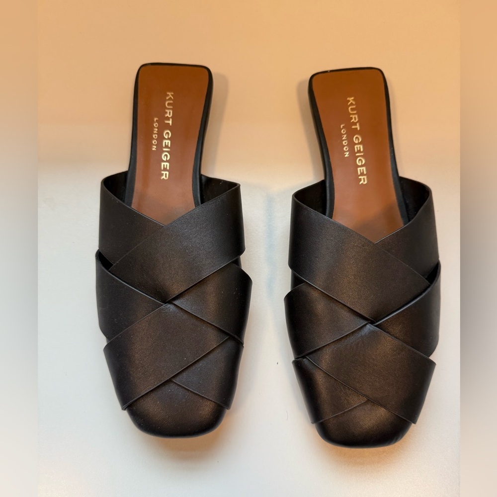 Kurt Geiger Black Braided Mules Size 40